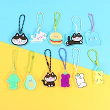 Южная Корея милый женский мультфильм кристалл акриловый брелок AirPods защитный чехол кулон браслет Шарм Мода маленькие ювелирные изделия