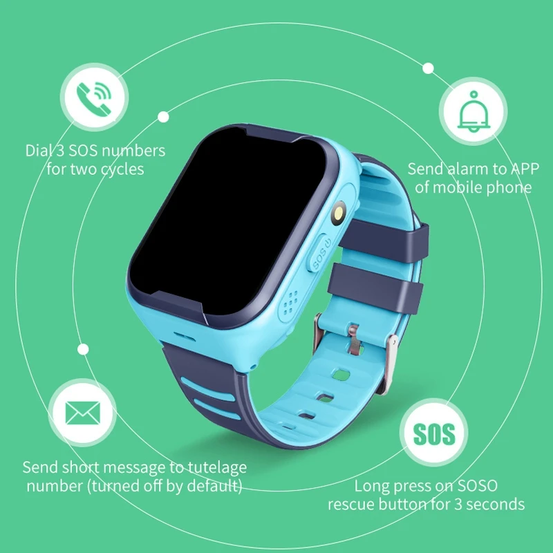 Kids Student Smart Phone Watch New Waterproof 4G Wifi Gps Tracker Phone Video Call Waterproof Smart Watch for Child Clock