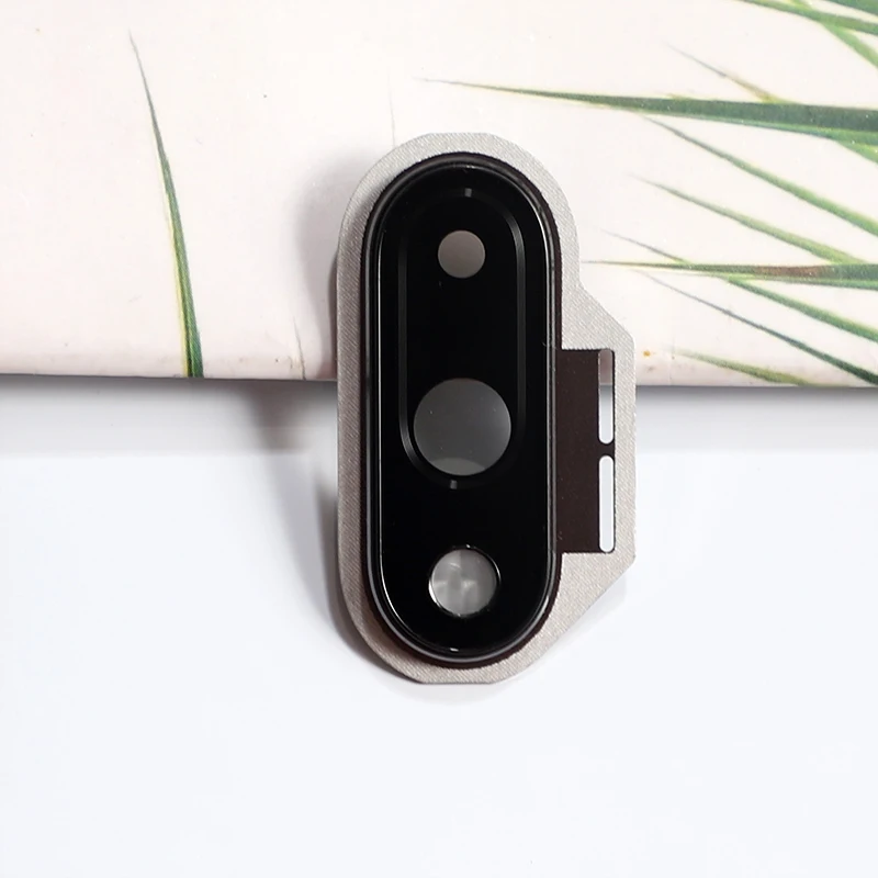 Oneplus7 для Oneplus 7 One Plus объектив камеры стеклянный корпус задняя крышка с держателем рамы запасные части для ремонта - Цвет: Черный