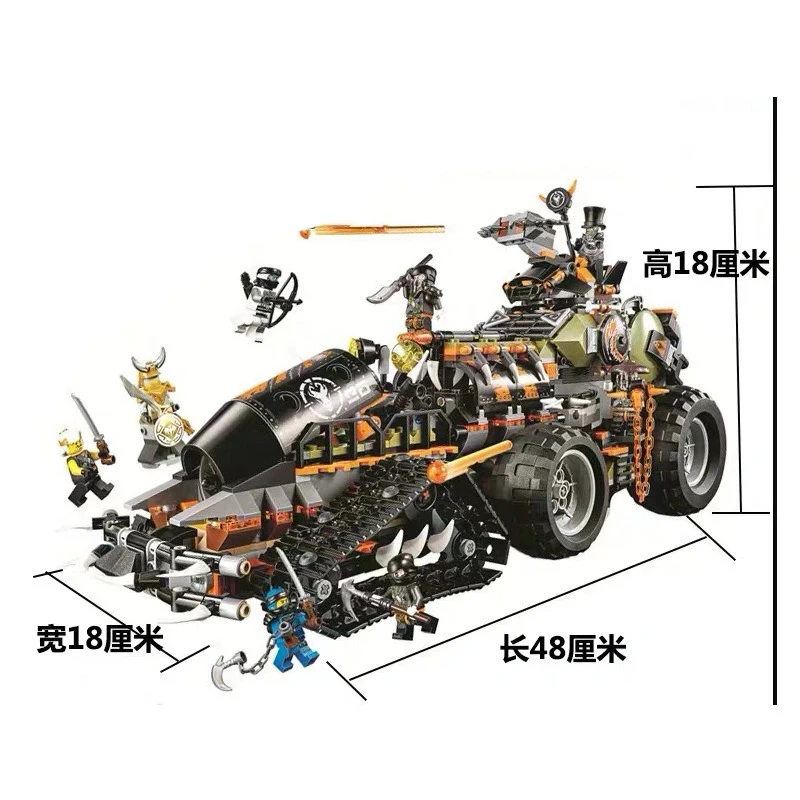 Nuevo ninjago magia película pesado de la caza del Dragón camión de bloques de construcción de la Asamblea ladrillos juguetes para niños de regalo