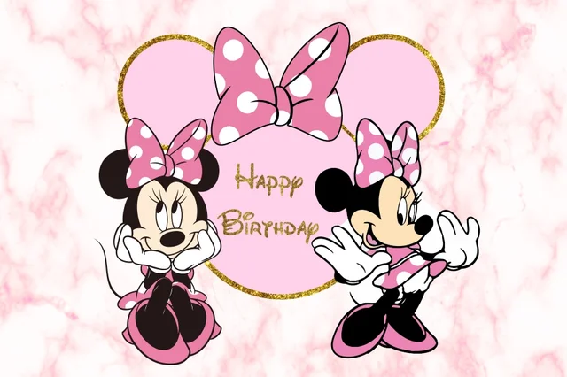 Disney Hot Cartoon Red Minnie Mouse Party Photo Background Mickey Mouse Colorful Wallpaper Happy Birthday Baby Shower Backdrops Party Backdrops Aliexpress
