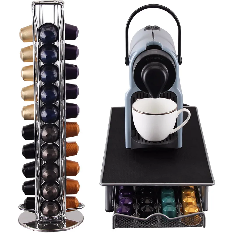 Стойка для кофейных капсул из нержавеющей стали диспенсер кофейные капсулы стойка-башня для Капсула Nespresso