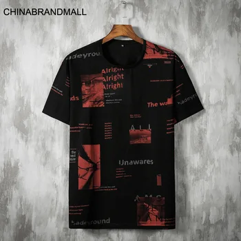 

2020 Men Youth Plus Fat Plus Size Short Sleeve Super Male Fat Man Round Neck Printing Short Sleeve T Shirt