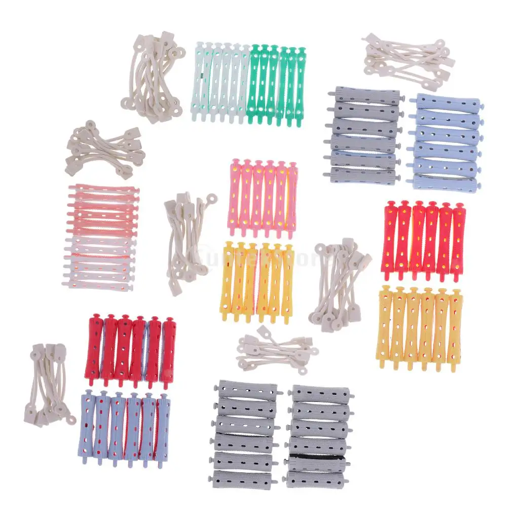 12 Pieces Hair Styling Perm Rod Hair Clip Curler Hair Perm Roller Maker Salon Barber Hairdressing Styling Tools - Various Color