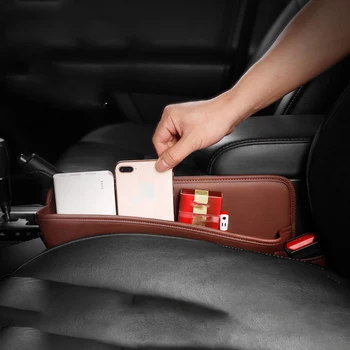 

Seat Gap Storage Box Quilting Stuffing Bag Mobile Phone Storage Bag Decoration Car Accessories For Toyota Avalon 2019 2020