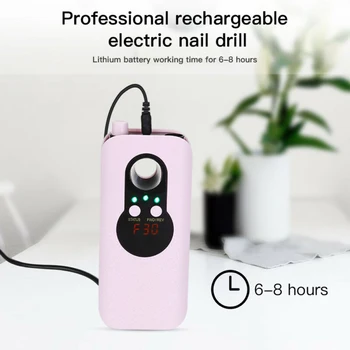 

Nail Pedicure 35000RPM Rechargeable Portable Electric Nail Drilling Apparatus Nail Gel Polisher File Manicure Salon Tools