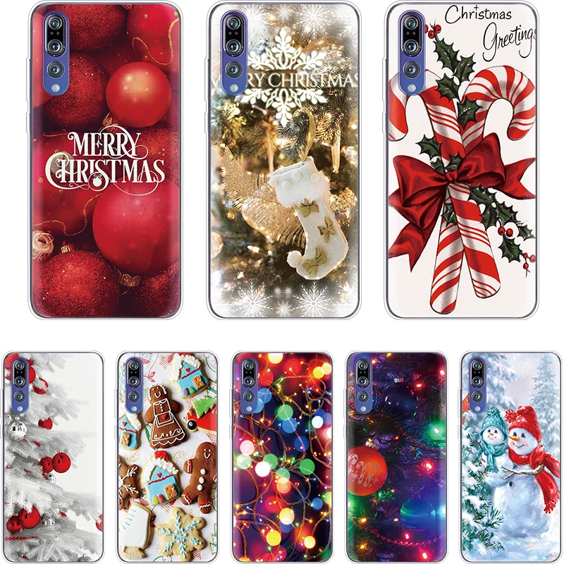 

Merry Christmas Silicone Soft Xmas Capa For TPU Huawei P20 Lite 2019 P8 P10 P30 Pro P Smart Plus Z Mate 30 Lite 20 Pro 9 10 Case