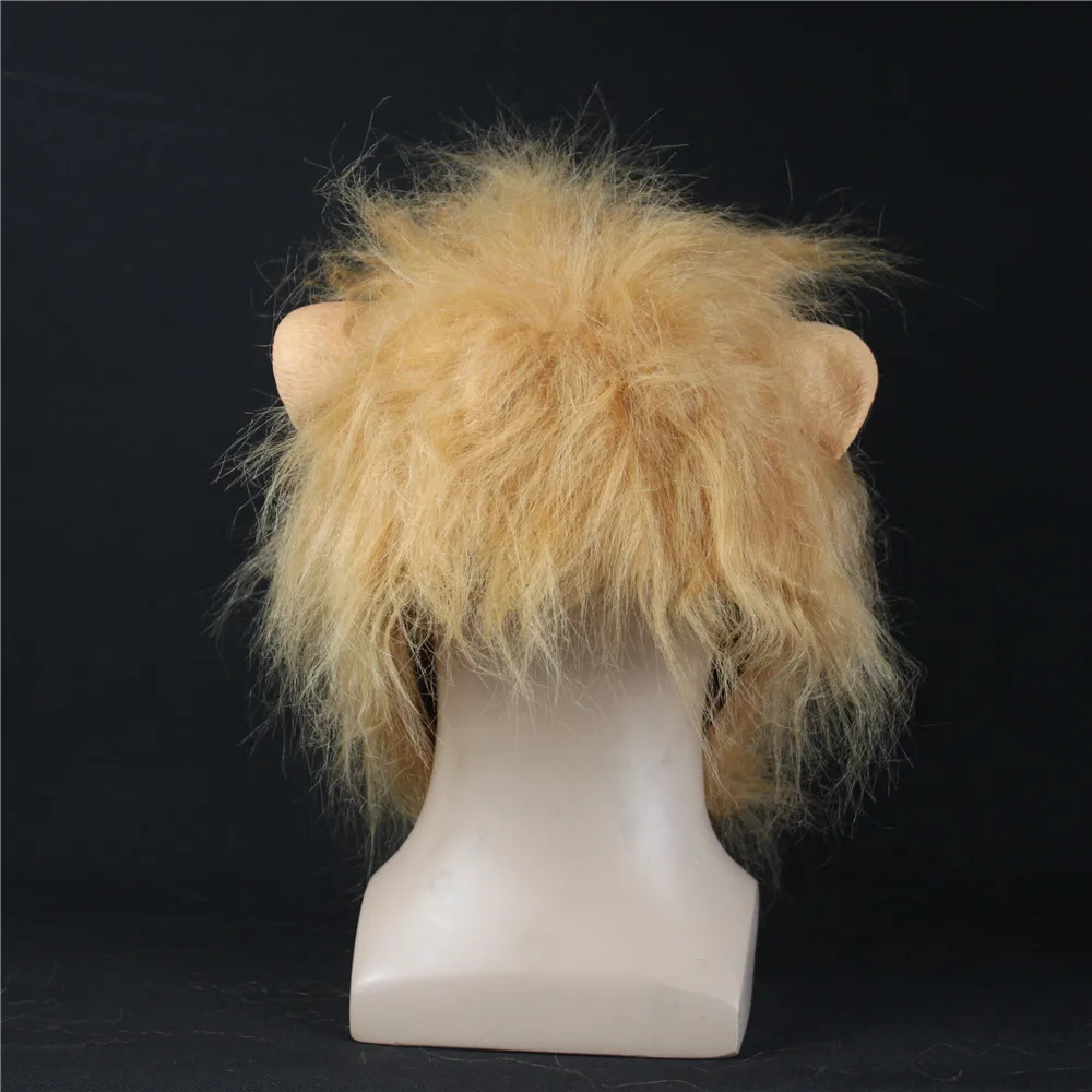 Animal Lion Mask Cosplay Lifelike Fierce Long Hair Full Face Ferocious Angry Lion Latex Mask Halloween Masquerade Fancy Props4