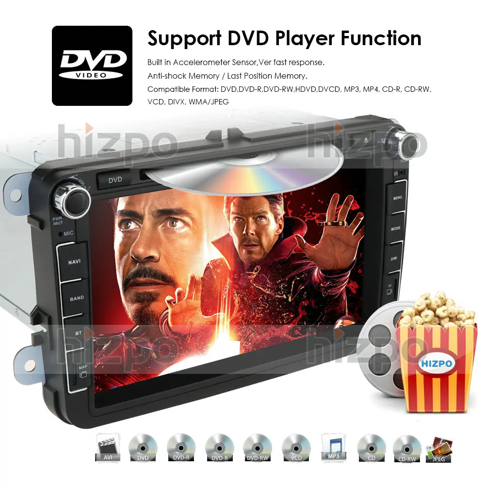 Автомобильный DVD плеер 2DIN Android 10 8 дюймов для VW POLO GOLF 5 6 PASSAT B6 CC JETTA TIGUAN TOURAN EOS SHARAN SCIROCCO