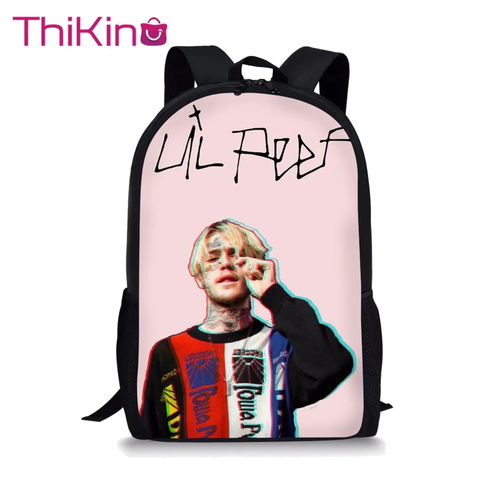

Thikin School Bags for Girls the Singer Lil Peep School Backpack for Kid School Supplies for Girls Shoulder Bag Children Mochila