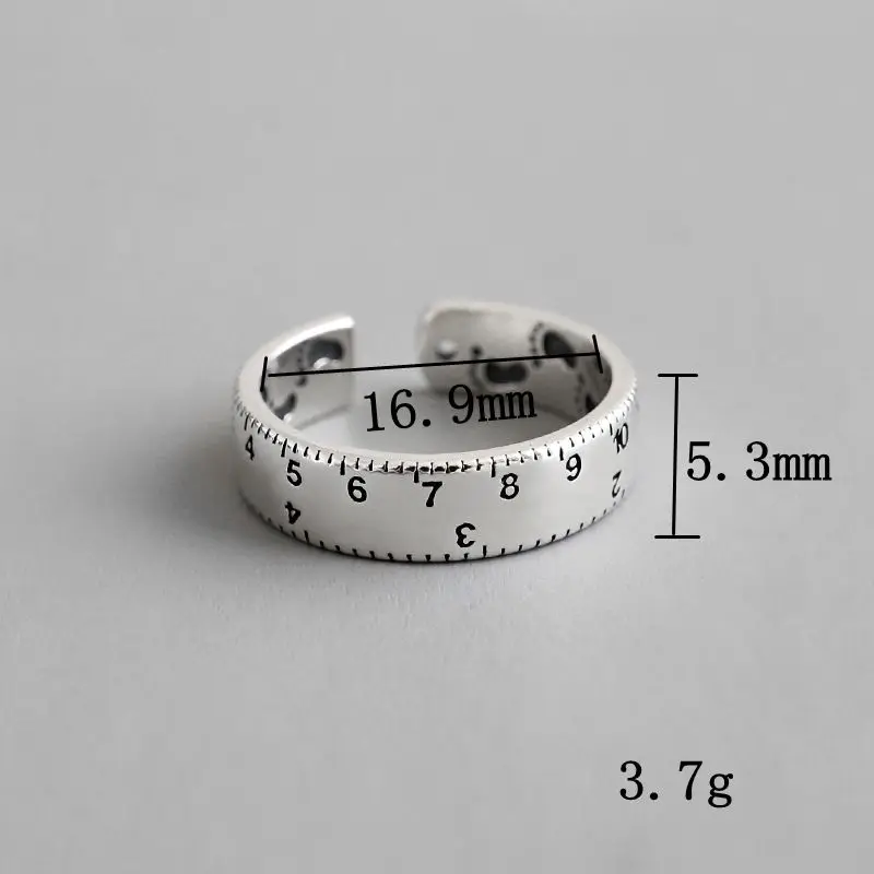 Silvology масштабная линейка след кольца 925 пробы серебряные; элегантные женские Кольца Высокое качество минималистский Серебряные ювелирные изделия шикарный подарок
