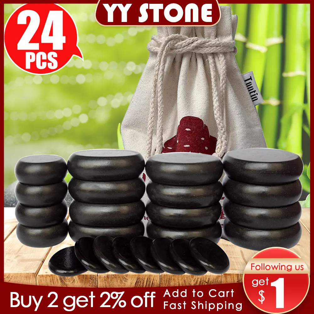 Tontin Hot Stone Massage Set Massaggiatore In Pietra Di Basalto Salone Di Bellezza Spa Con Borsa Riscaldante In Tela Spessa Healthcare Back Pain Relie