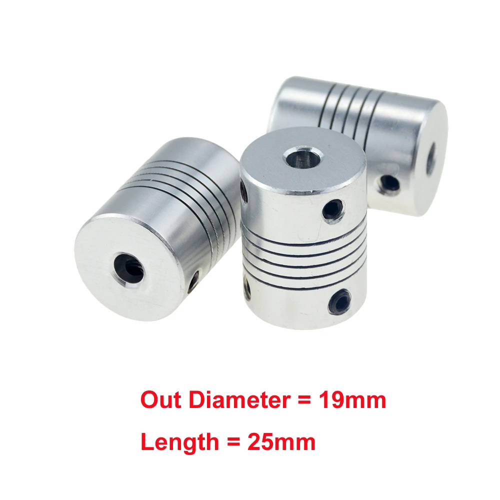 Fevas Aluminum Alloy Elastic Printer Winding Coupling D19L25 Encoder 3/4/5/6/6.35/7/8/10 Inner Diameter: Hole 3mm to 5mm Fevas Aluminum Alloy Elastic Printer Winding Coupling D19L25 Encoder 3/4/5/6/6.35/7/8/10 Inner Diameter: Hole 3mm to 5mm