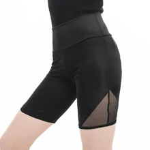 Женские спортивные шорты для йоги, женские эластичные шорты с высокой талией, сетчатые шорты для тренировок, спортивные шорты для фитнеса