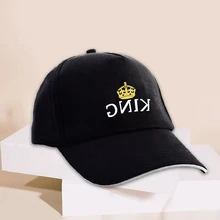 Новинка, кепки KING QUEEN, новая мода, хип-хоп бейсболки, холщовая шапка с буквенным принтом, для влюбленных, Snapback, Солнцезащитная шляпа для мужчин и женщин, шапки