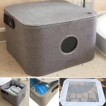 

22*22*15cm Ultraviolet Box Outdoor Travel Portable Ultraviolet LED Light Box Storage Bag Carry Case PU+Polyester