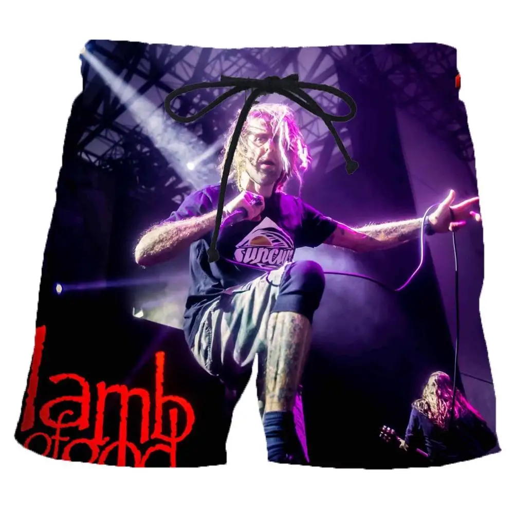 Новая группа Slayer летние унисекс уличные goth wind шорты 3D тренд печати пляжные шорты в повседневном стиле свободная Мужская одежда