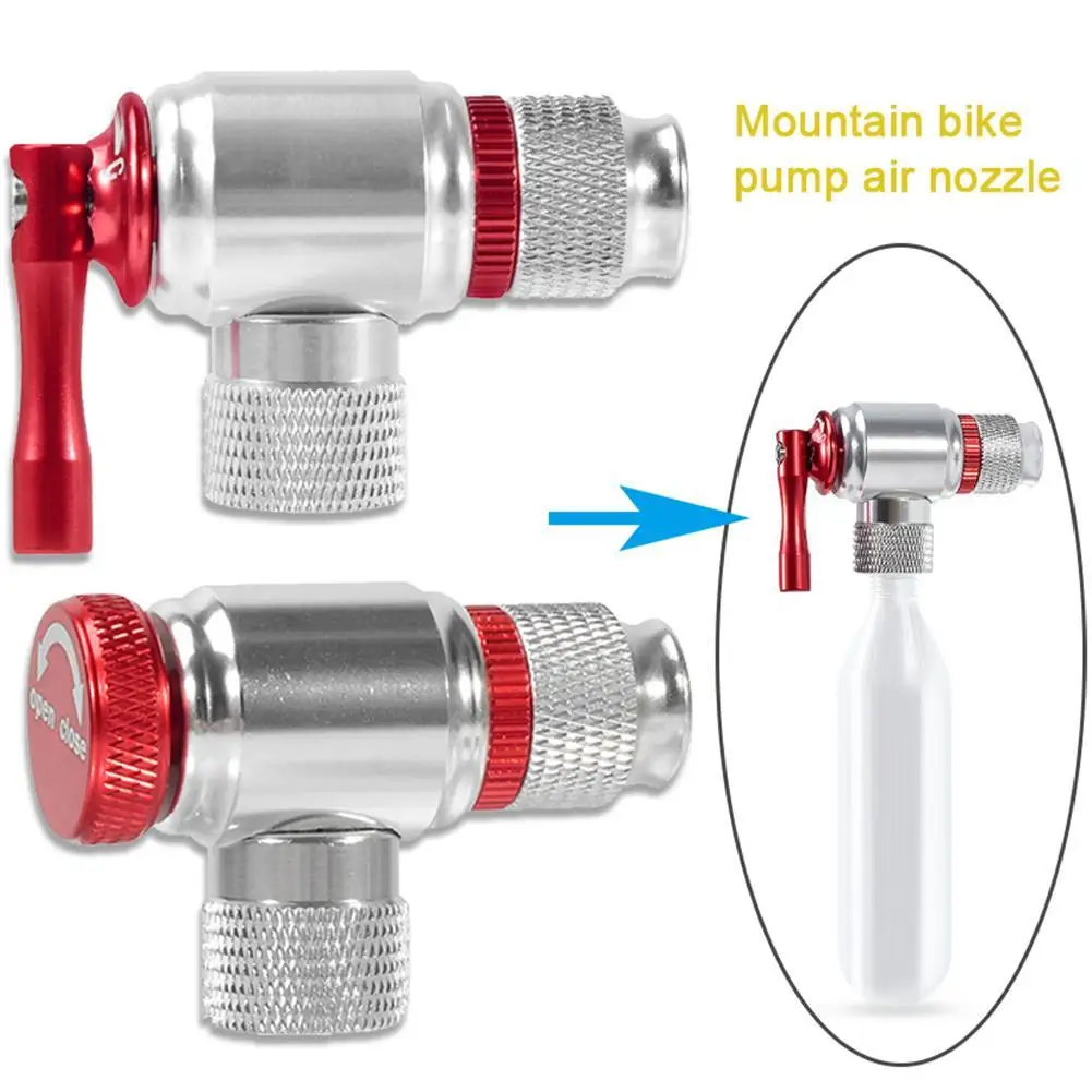 Portable Mountain Bike Co2 Cylinder Pump Gas Nozzle Bicycle Fast