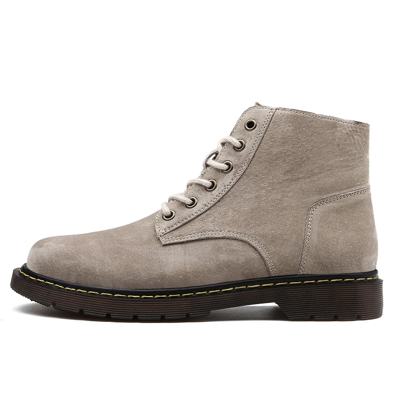 High Quality Men's High Boots Winter Shoes Men Genuine Leather Boots Winter Lace Up Men's Casual Boots