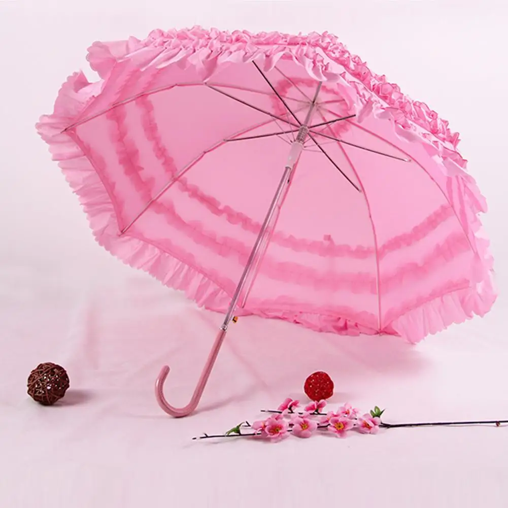 Двойной кружевной зонтик принцессы, элегантный Свадебный зонт, реквизит для свадебной фотосъемки, супер водонепроницаемый