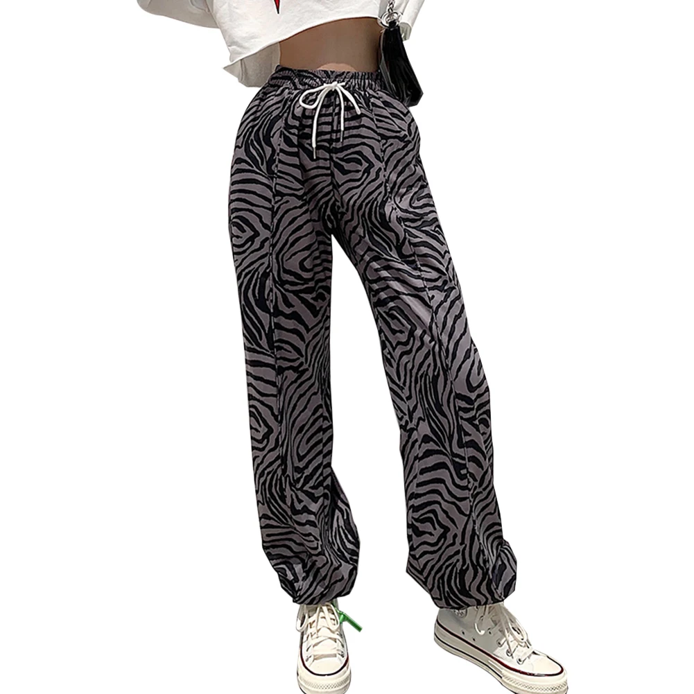 Zebra Printed Drawstring Sweatpants Joggers Women 2020 harajuku High Waist Loose Trousers Y2K Pants Capri Streetwear Zebra Printed Drawstring Sweatpants Joggers Women 2020 harajuku High Waist Loose Trousers Y2K Pants Capri Streetwear