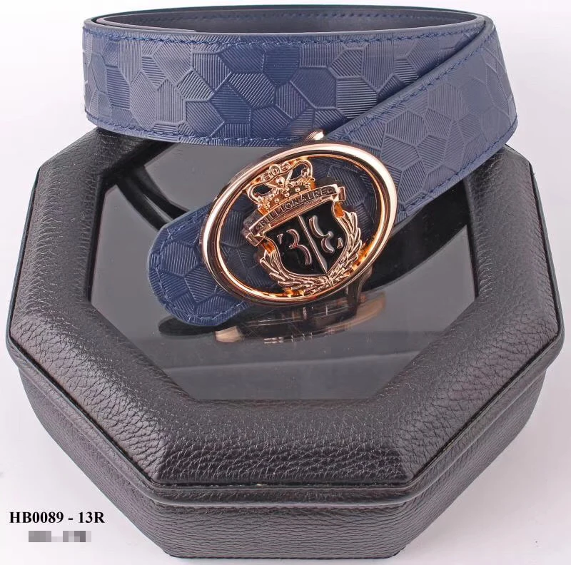 Blue Ремни BILLIONAIRE, Воловья кожа, мужские, новинка, с принтом, с рисунком, качественные, повседневные, с пряжкой, большие размеры, 105-130 см - Цвет: Blue