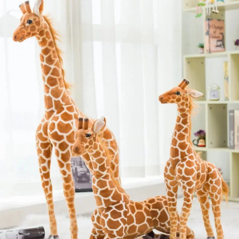 Plush Giraffe Toy Doll Large Stuffed Animal Soft Doll Kid Gift 40'' Photo props 