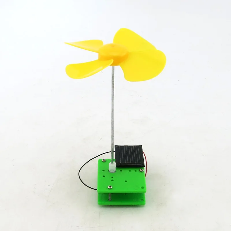 Solar Toy Engine Simple Science Experiment DIY Solar Energy Rotating Wind Mill Handmade Puzzle Assembled Toys Creative Physics Teaching Resources