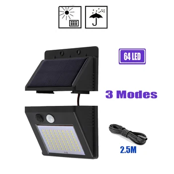 

Outdoor Led Solar Light 64/30 Leds Outdoor Motion Sensor Solar Lamp Waterproof Security Lights For Garden Wall Yardoptional sepe