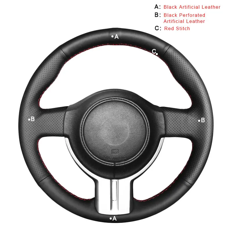 Авто оплетка на рулевое колесо для Toyota 86 2012- Subaru BRZ 2012- Scion FRS автомобильные оплетки для автомобиля-Стайлинг - Название цвета: Artificial Leather