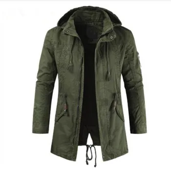 

2019 spring Men Classic coats men Business Jacket high quality cotton casual trench coat men,men's fashion Hooded Windbreaker