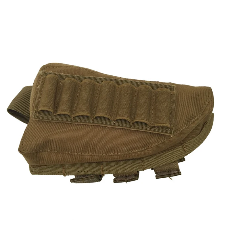 Tactical Rifle Shotgun Buttstock Cheek Rest Rifle Stock Ammo Shell Nylon Magazine Molle Pouch Holder for Hunting Gun Accessories