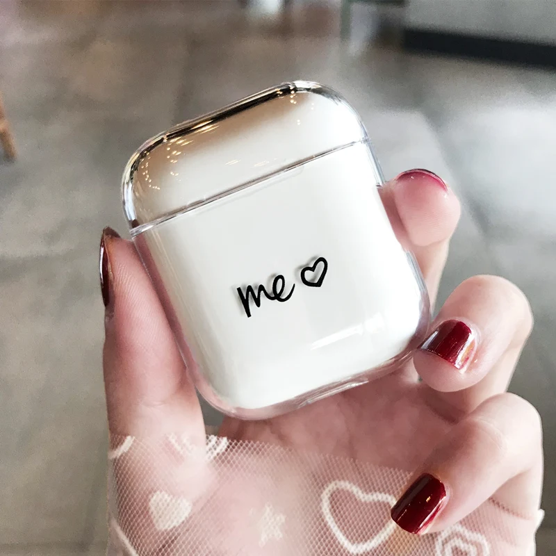 Модный прозрачный жесткий чехол для AirPods, чехол, милый Bluetooth гарнитура, защитный чехол для Airpod, чехол для зарядки s - Цвет: style 3