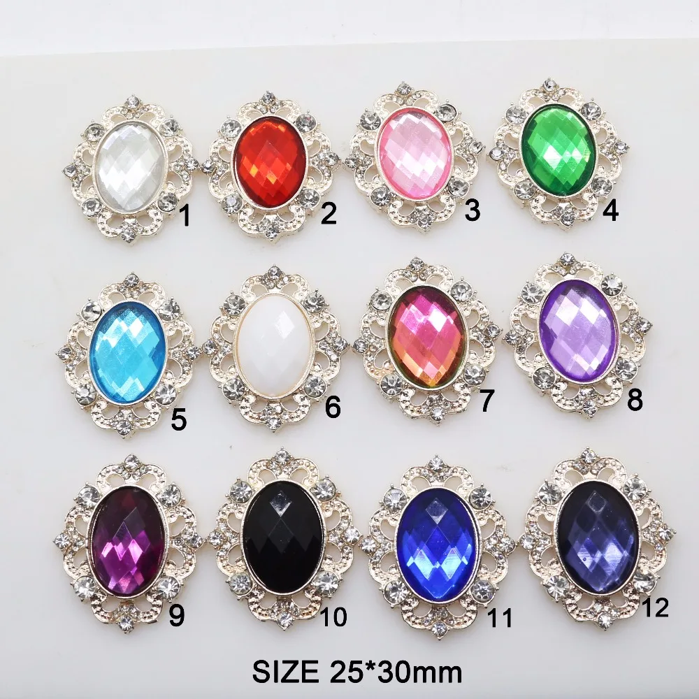 SKEY CIEL New 10Pcs/Lot Fashion 25*30mm Jewelry Accessories Flatback Brooches DIY Handwork Beautiful Decoration