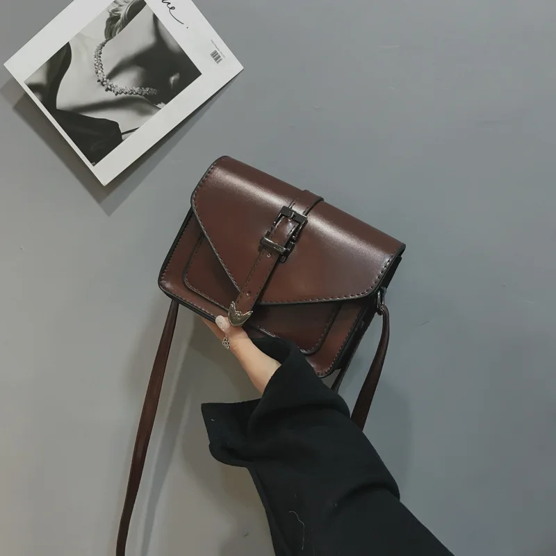 

2020 New Style Fashion Retro Simple Shoulder Square Sling Bag Korean-style Fashion Women's Small Bag