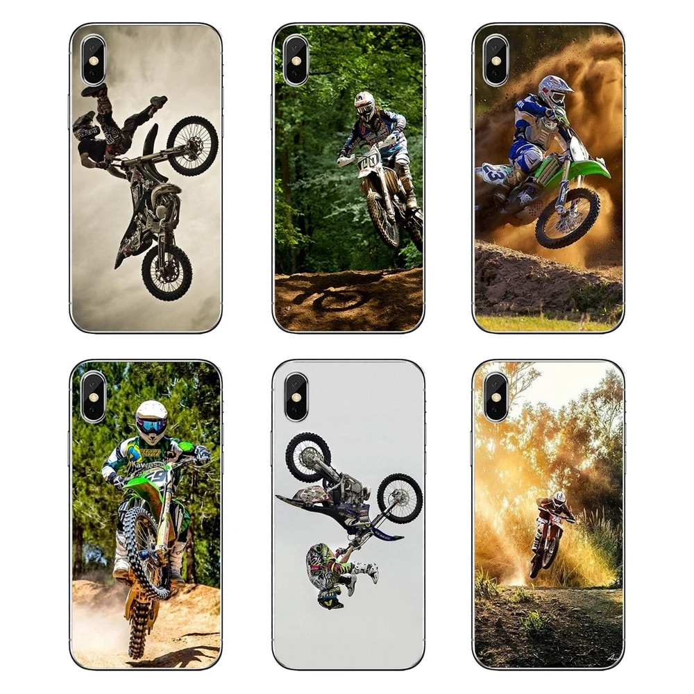 Dirt Bikes motorcycle race Moto Cross For Samsung Galaxy A5 A6 A7 A8 A9 J4 J5 J7 J8 2017 2018 Plus Prime Transparent Soft Covers |