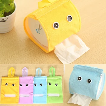 

1Pc Creative Lovely Kitchen Toilet Wall-mounted Plush Cloth Tissue Paper Box Case Holder Clean Neat Home Organization Tool