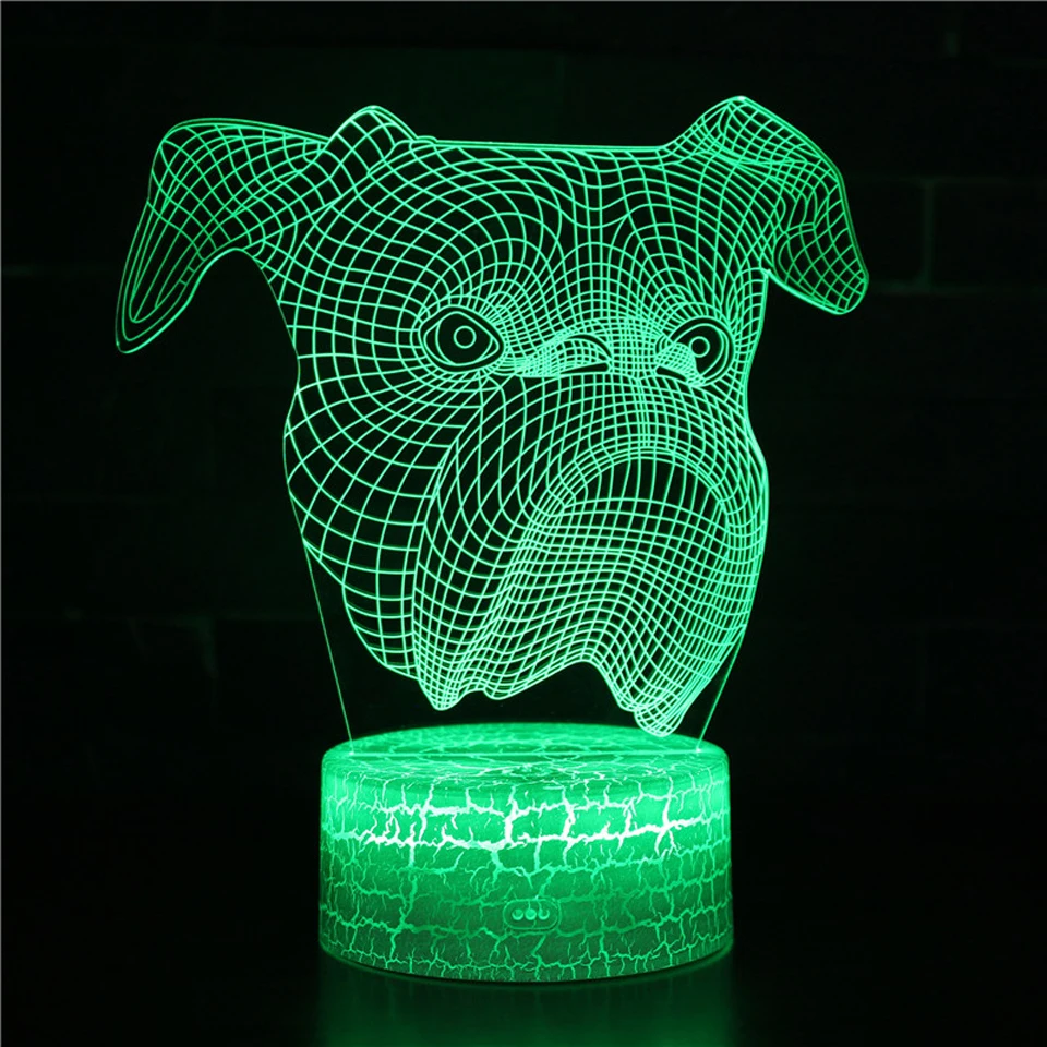 de estimação pug usb led luzes decoração