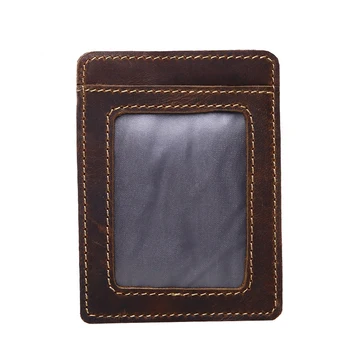 

1pcs Vintage Leather Card Wallet Men Business Bank Credit Card Holder Thin Card Case Convenient Small Cards Pack Card Wallet