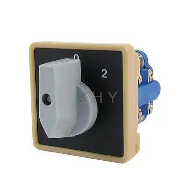 

ON/OFF/ON 8 Terminals Rotary Universal Changeover Switch 600V 20A