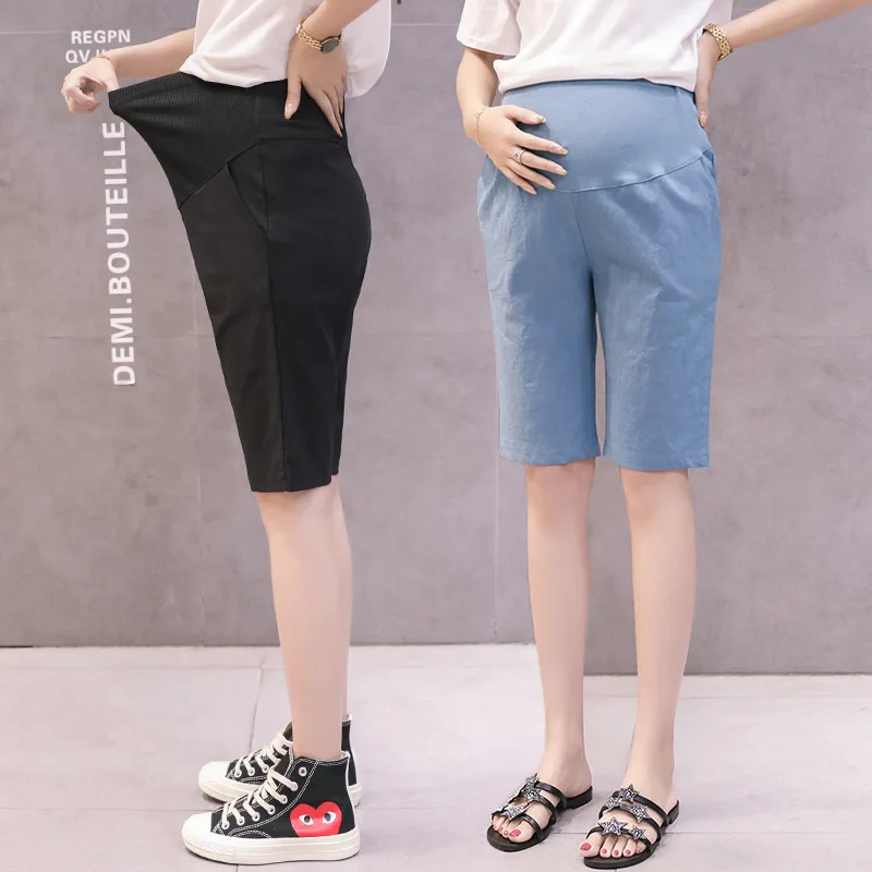 

2019 Maternity Pants New Style Maternity Pants Summer WOMEN'S Dress Loose Casual Summer Thin Section Abdominal Support Base Shor