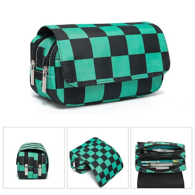 1Pcs Anime Demon Slayer Kimetsu No Yaiba Pencil Case Zipper Student Stationery Wallet Storage Bag School Season Gift style7