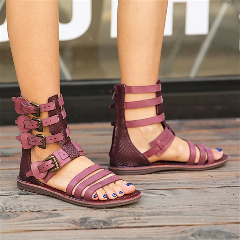 zip gladiator sandals