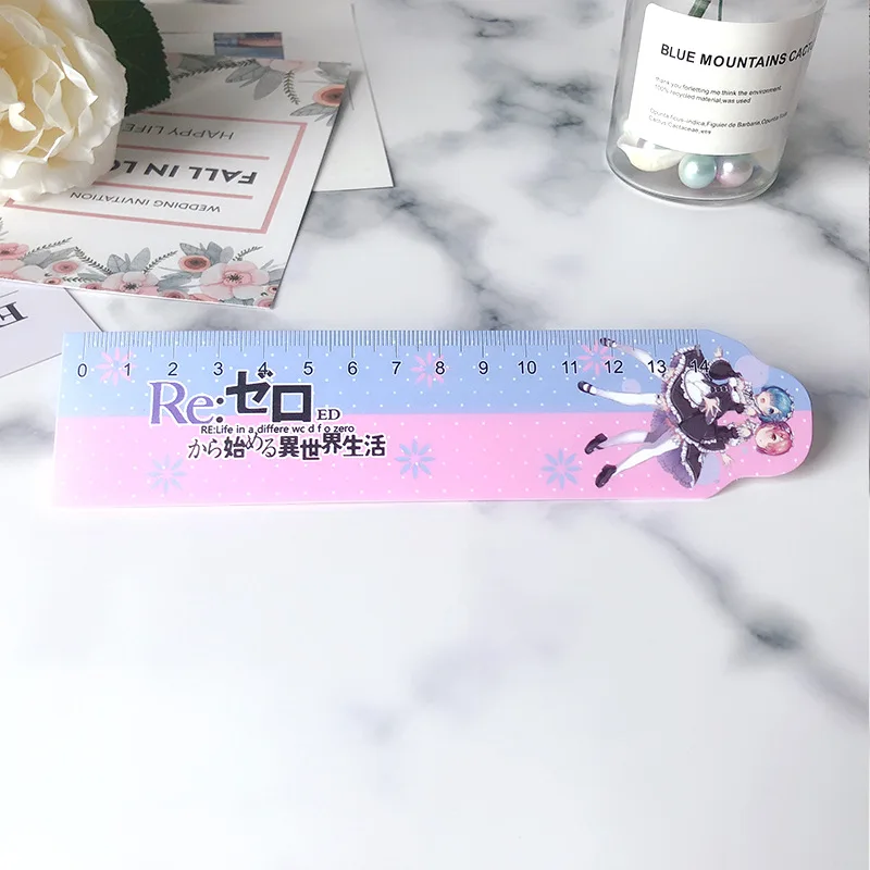 

Anime Re:Life in a different world from zero Material Escolar Ruler Precision Measuring Tool Learning Student School Stationery