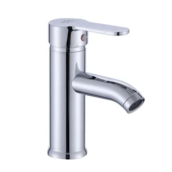 

Cold and Hot Water Basin Faucet Curveed Head Stainless Steel Faucet Washbasin Tap (Silver)