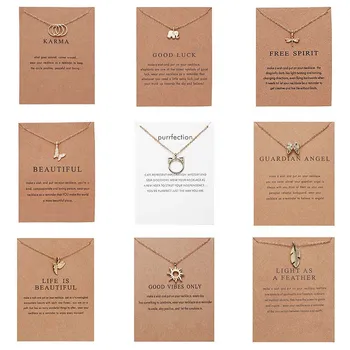 

Cute Sun Leaves Pendant Necklaces for Women Circle Cat Ear Owl Charm Choker Necklace Minimalism Neck Chain Fashion Jewelry Gif