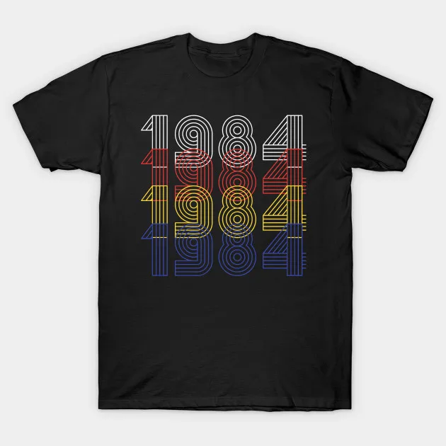 Мужская футболка 1984 ретро Винтажный дизайн текста художественный женская |