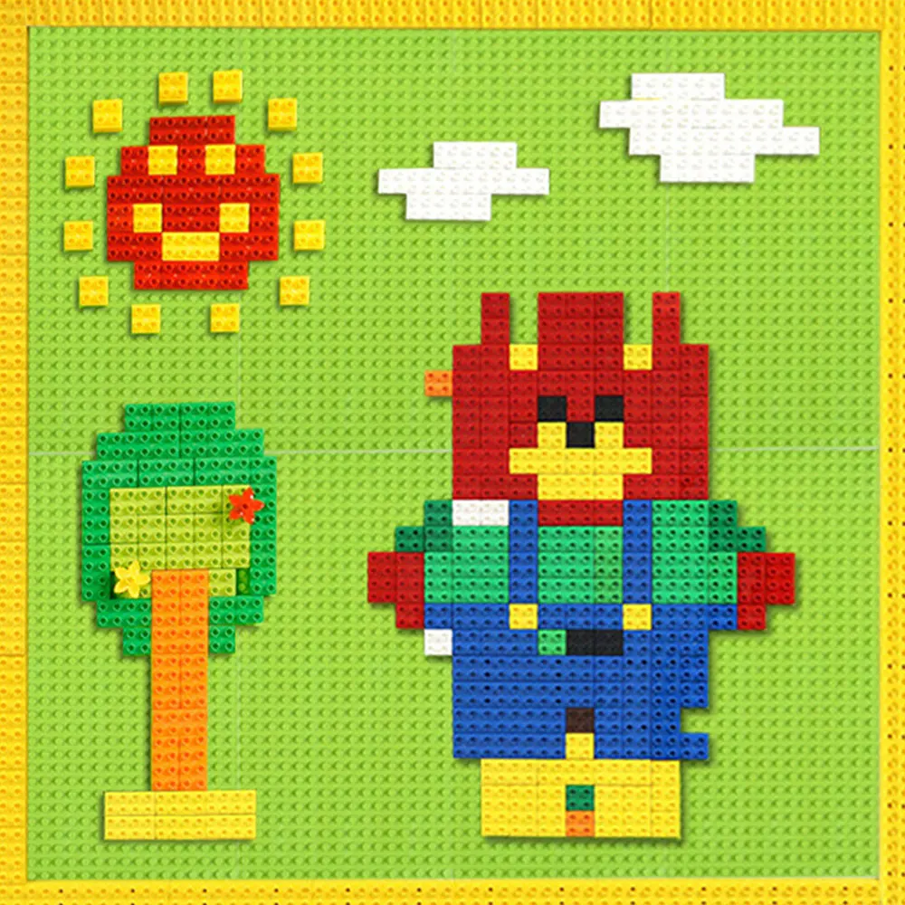 Duplo большой размер опорная плита Большие базовые строительные блоки 16*32 точки DIY