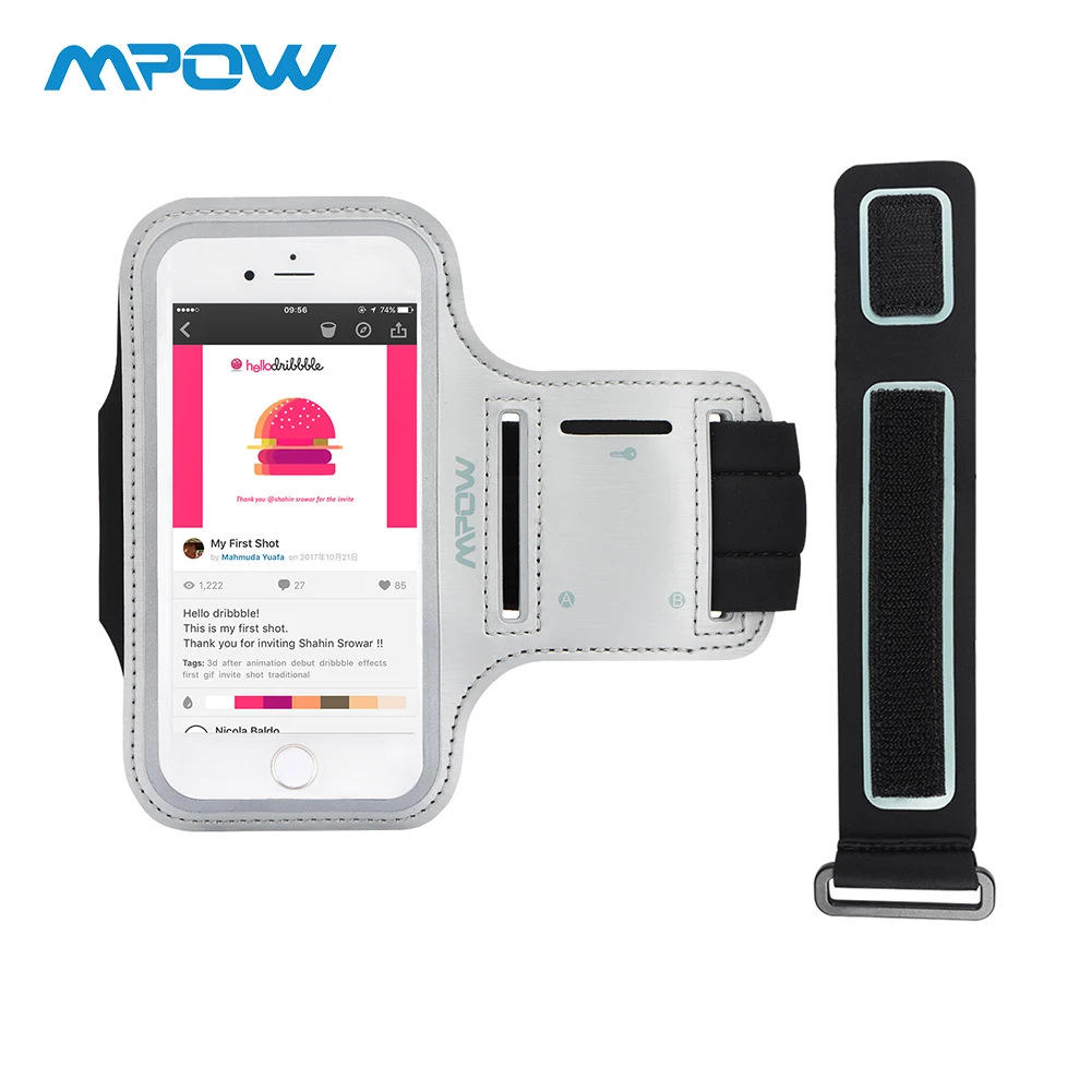 

Original Mopw 4.7 Inch Sport Running Armband Splash-proof Adjustable Arm Band Case Bag Screen Touch For iPhone 8 7 6s