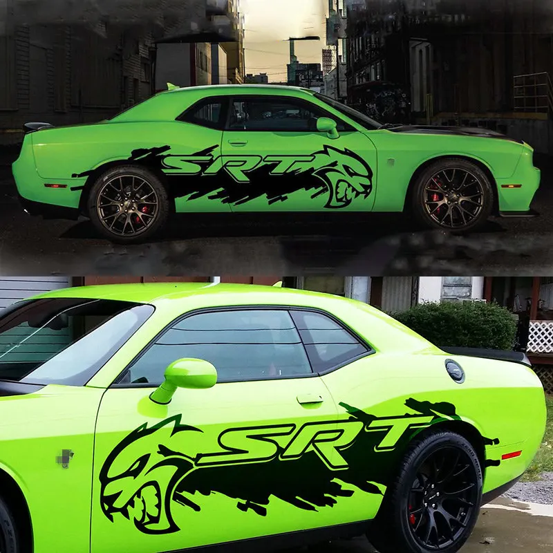 

Модификация автомобиля, наклейка для Dodge Ram Challenger, украшение кузова, декоративная наклейка, тянущийся цветок